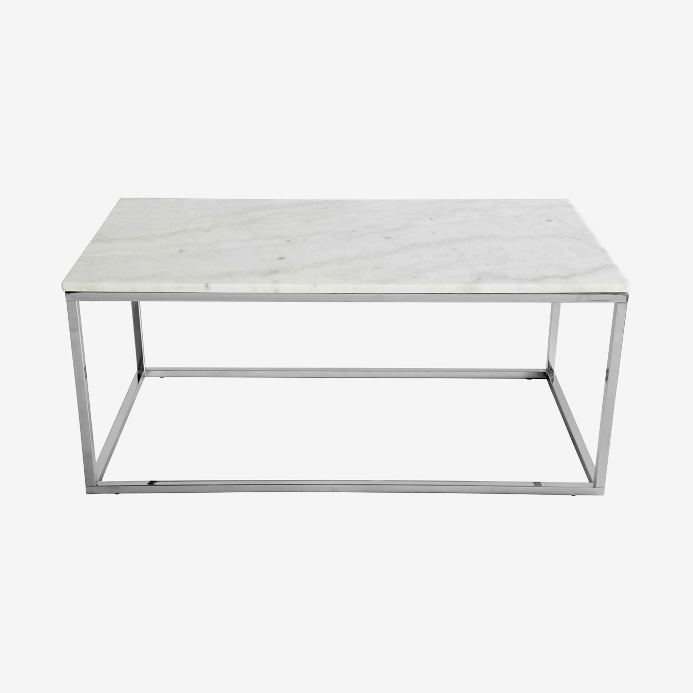 Marble Coffee Table White/Chrome by RGE Fy